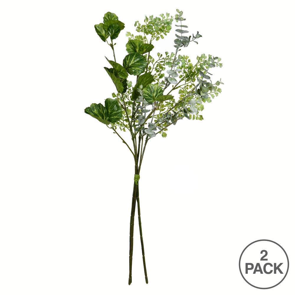 Vickerman 26" Artificial Green Mixed GREENERY BUNDLE Pack of 2