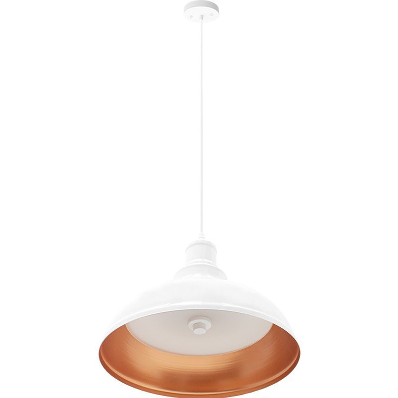 Westgate 12In Integrated LED Vintage Pendant Light 25W 1300 Lumens C90 5Cct 27/30/35/40/50K, Glossy White, Residential Lighting, 25W, 1300 Lumens, 27K/30K/35K/40K/50K, Black Finish, TRIAC Dimmin