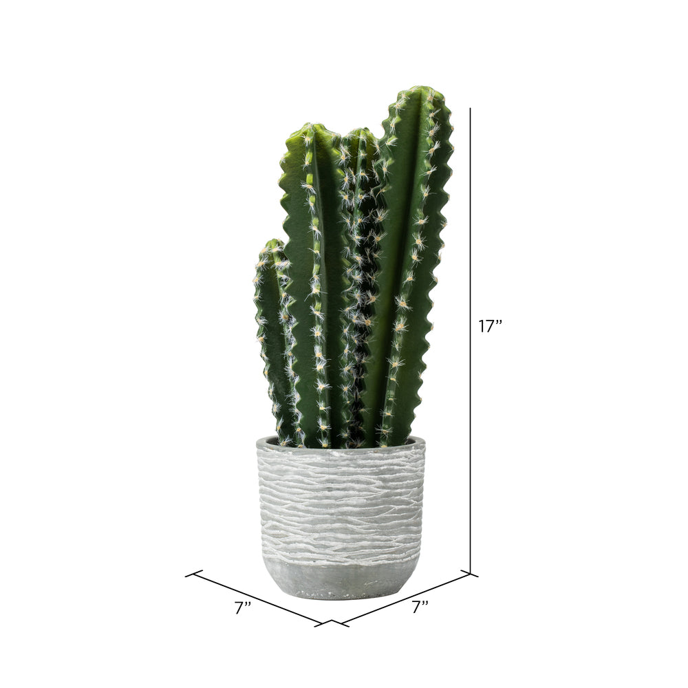 Vickerman 17" Artificial Green Cactus Plant.