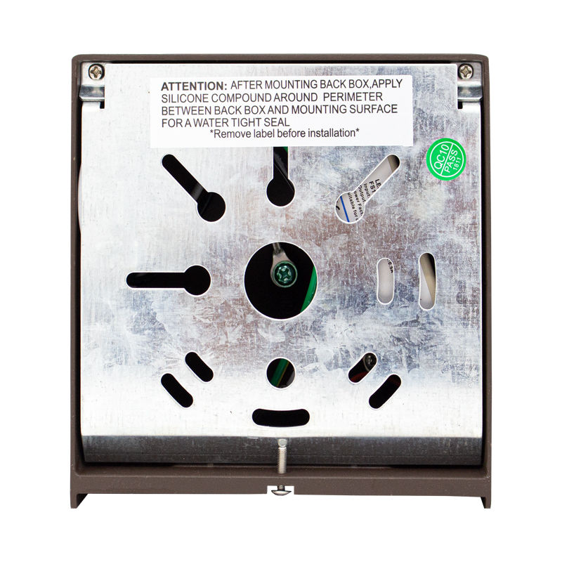 Westgate Ho Mini Cutoff WallPack Select 10/15/24W 30/40/50K Photocell, Brz, Outdoor Lighting, 10W/15W/24W, 110 Lumens/W, 30K/40K/50K, Bronze Finish, 0-10V