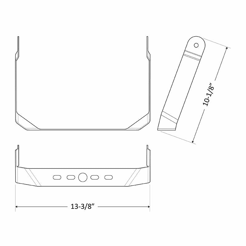 Westgate U Bracketett For Lfx & Lfx-Pro & LF4Pro “Lg“ Series, Outdoor Lighting, White Finish