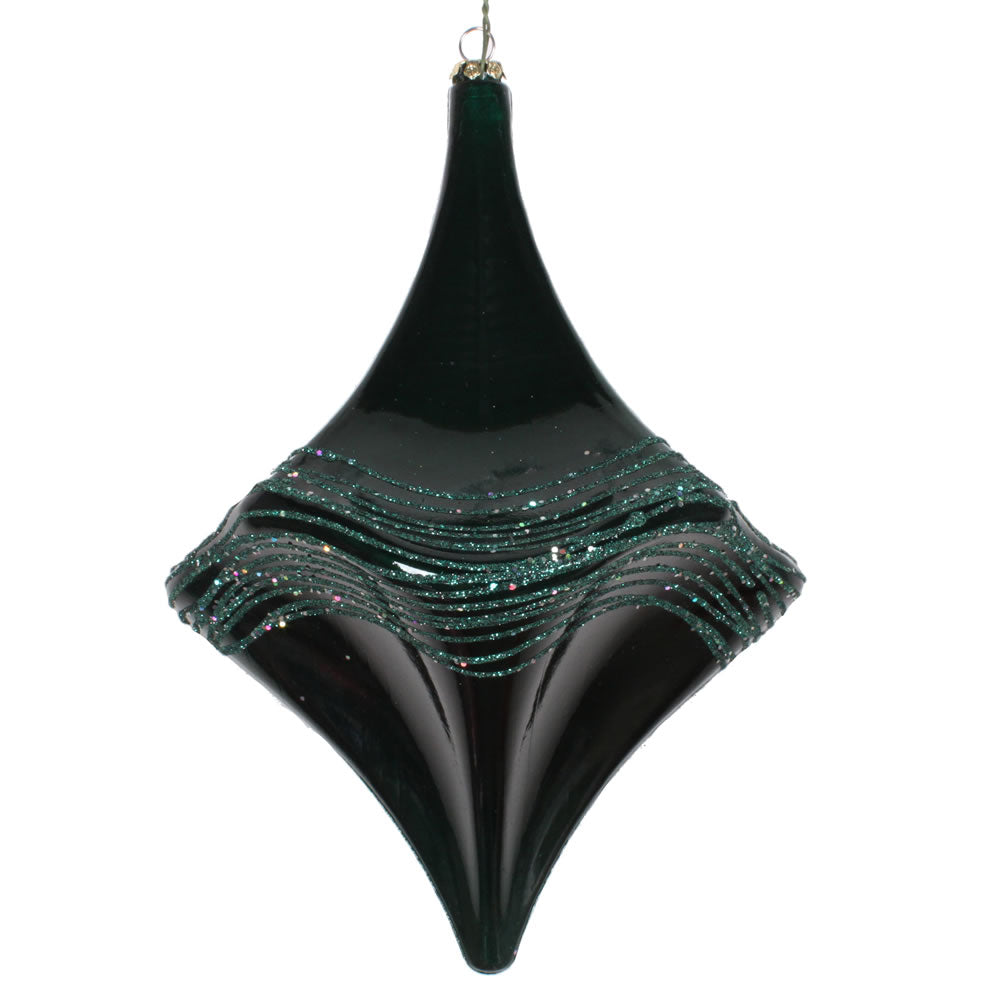 Vickerman 8" Sea Blue Candy Glitter Drop Ornament.