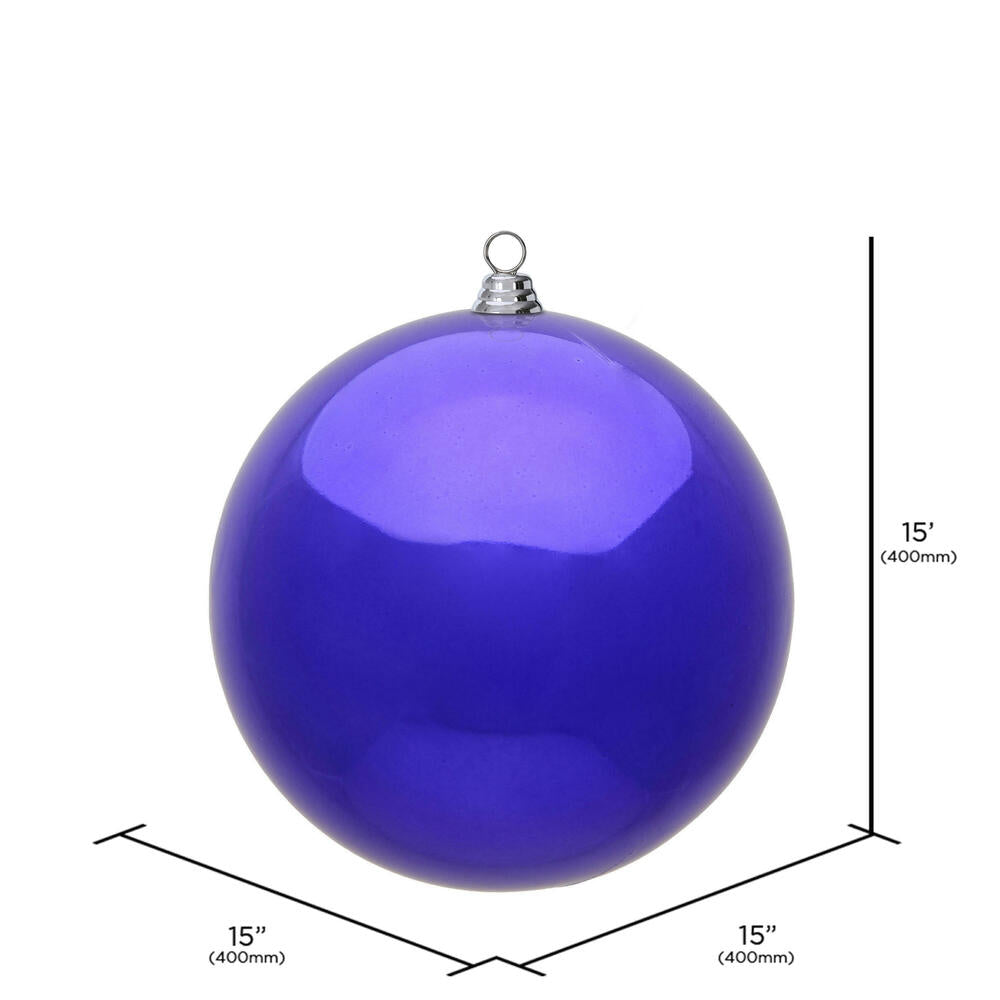 Vickerman 15.75" Purple Shiny Ball Ornament