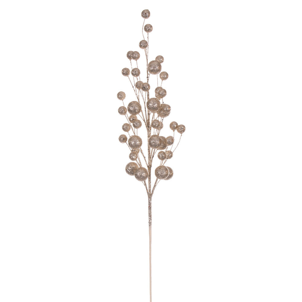 Vickerman 27" Champagne Multi Ball Glitter Spray 4 per bag.