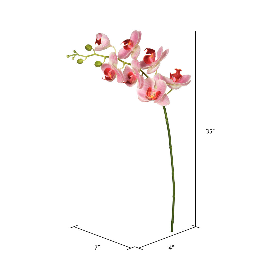Vickerman 35" Pink Real Touch Orchid Artificial Floral Stem