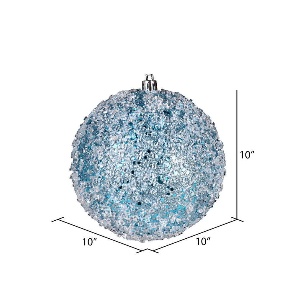 Vickerman 10" Baby Blue Glitter Hail Ball Ornament