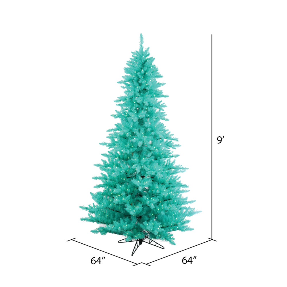 Vickerman 9' Aqua Fir Artificial Christmas Tree Aqua Dura-lit LED Lights