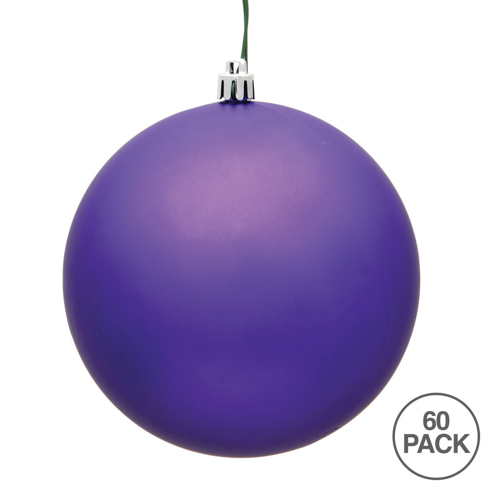Vickerman 3" Purple Matte Ball Ornament 32 per Box