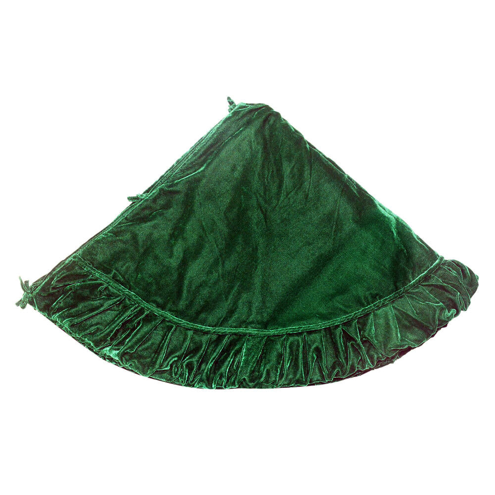 Vickerman 72" plush Emerald Green velvet Christmas tree skirt