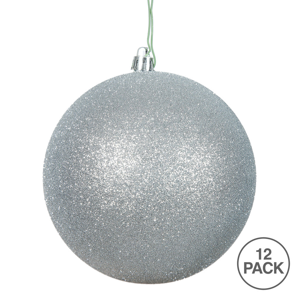 Vickerman 2.75" Silver Glitter Ball Ornament 12 per Bag