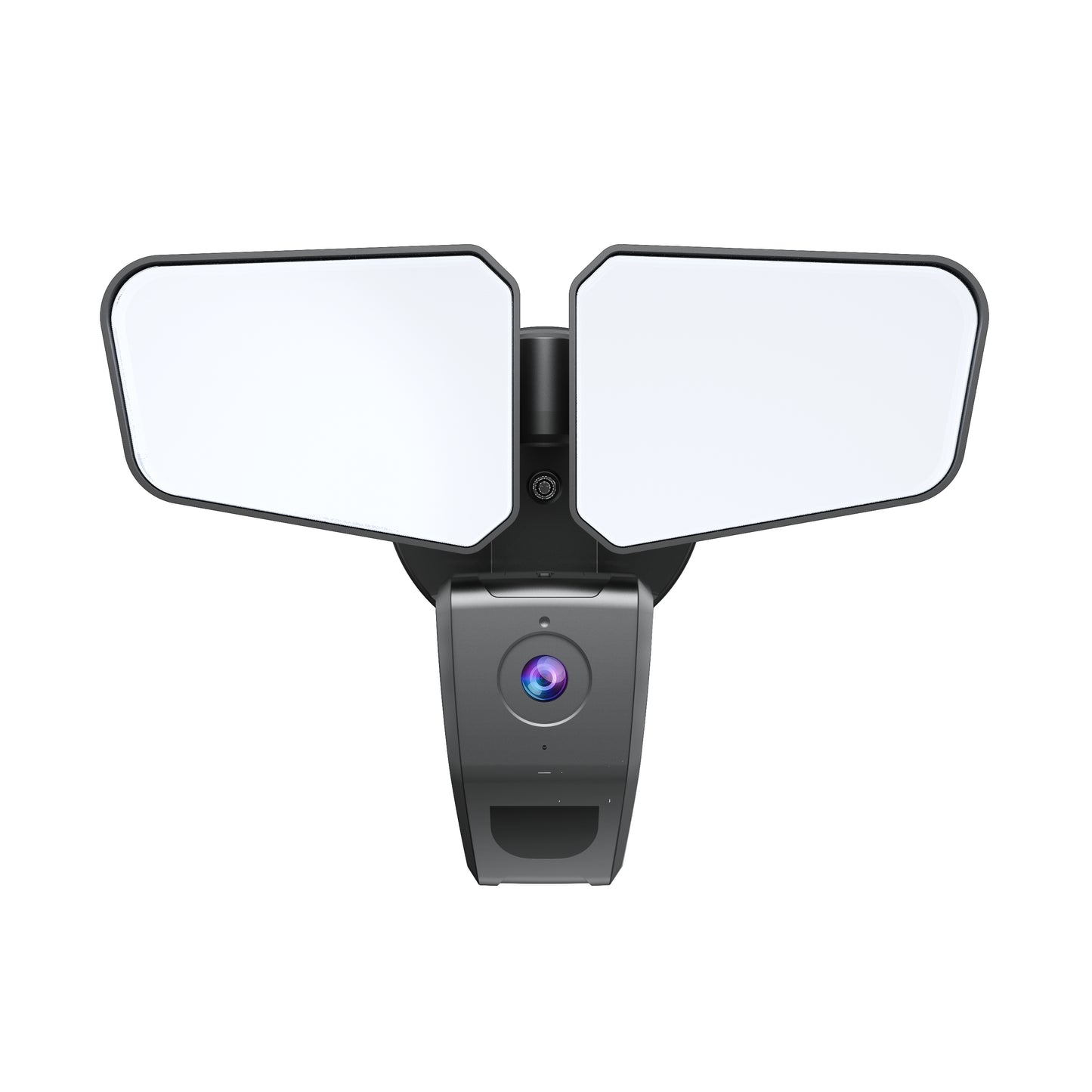 ASD Lighting LED Security Floodlight 2 square heads 20W 120V 2700/3000/3500/4000/5000K with Smart Camera and 180° Motion Sensor Black UL DLC Premium