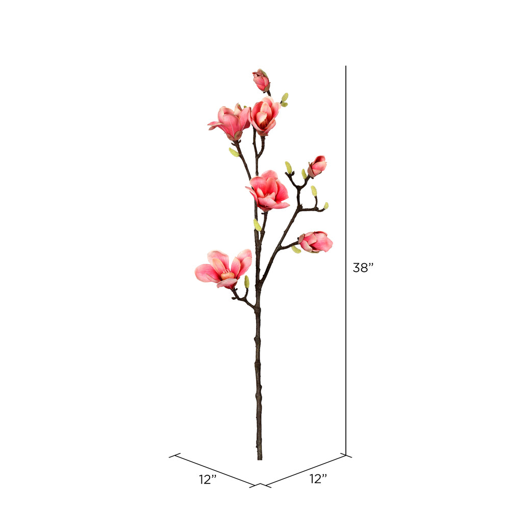 Vickerman 38" Artificial Pink Magnolia Stem.