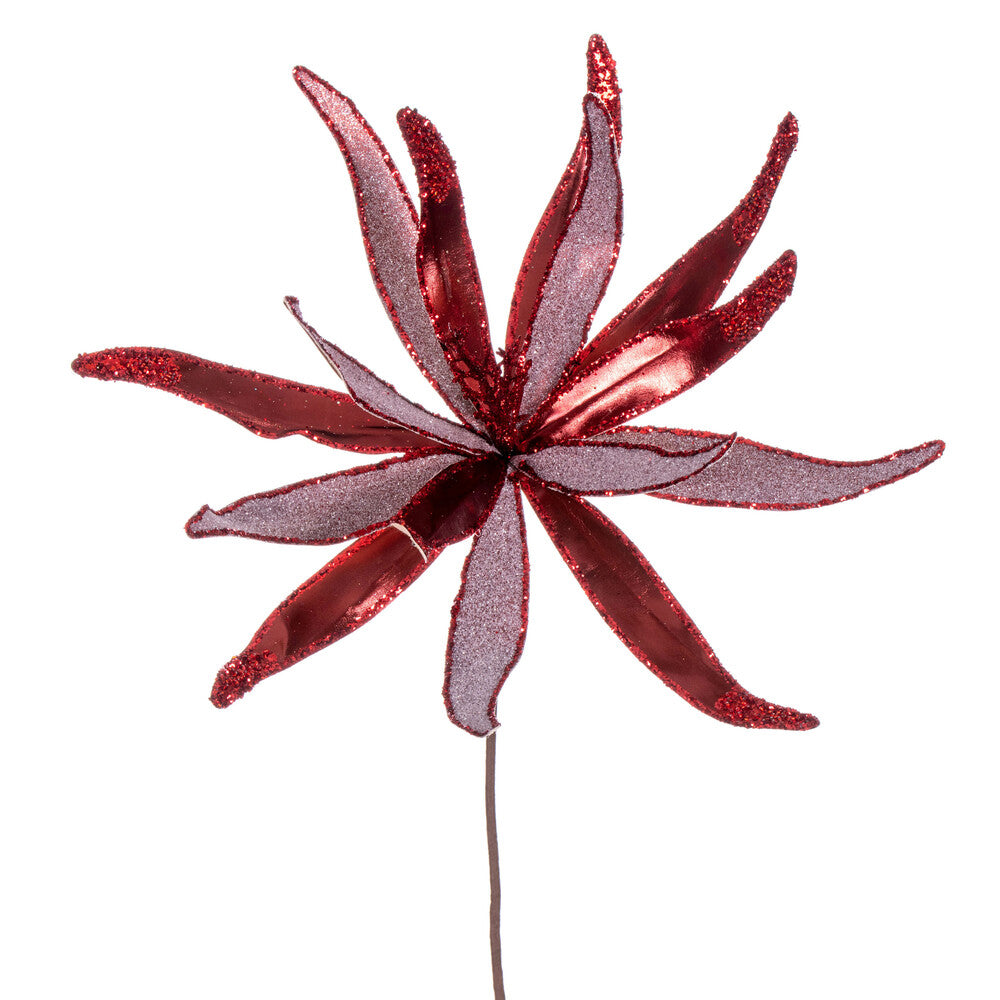 Vickerman 24" Bugundy Metallic and Frosted Glitter Papyrus 2 per bag.