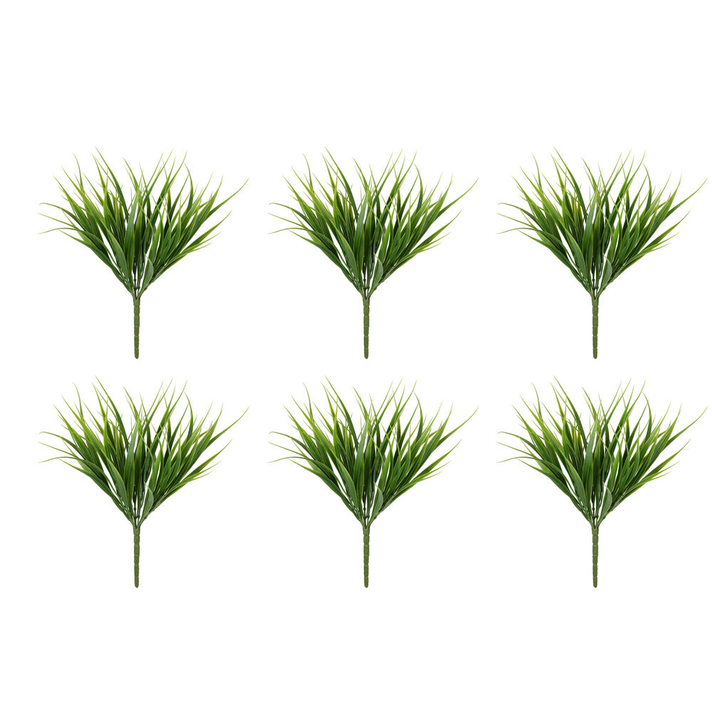 Vickerman 12" Artificial Green Grass Bush 6 per Bag