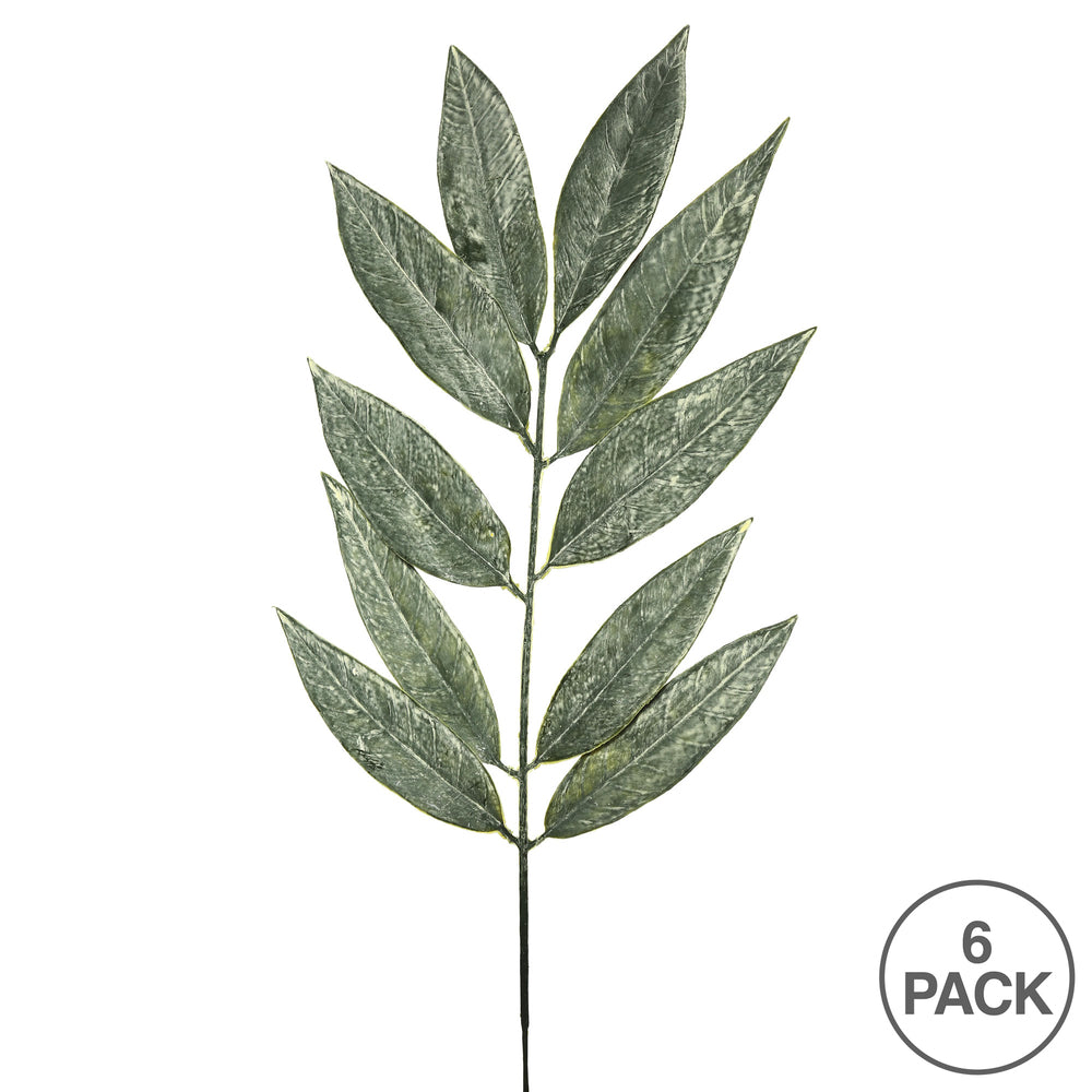 Vickerman 20" Artificial Green Muddy White Willow Spray. Includes 6 sprays per pack.