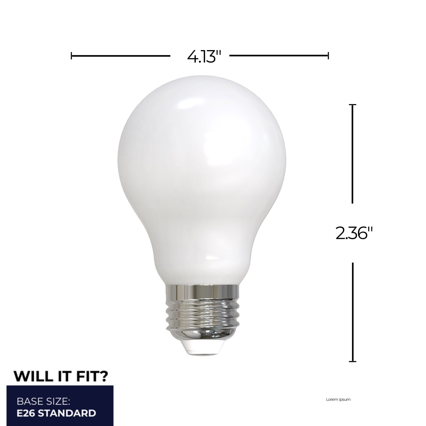 Bulbrite 14W LED LIGHT BULB A19 4000K FILAMENT MILKY FINISH, E26 MEDIUM SCREW BASE, DIMMABLE, 4PK (776929)