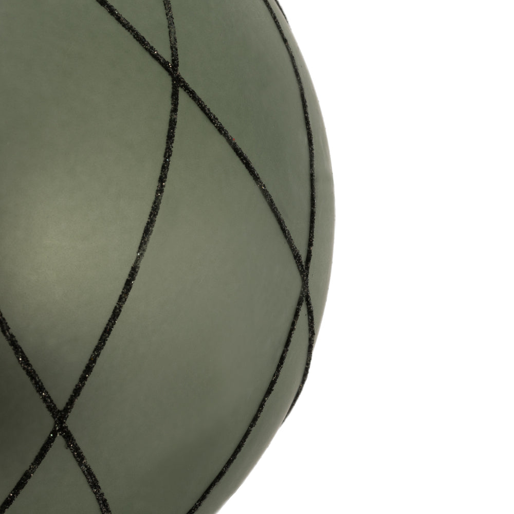 Vickerman 6" Wrought Iron Matt Glit Swirl Ball 3Bx