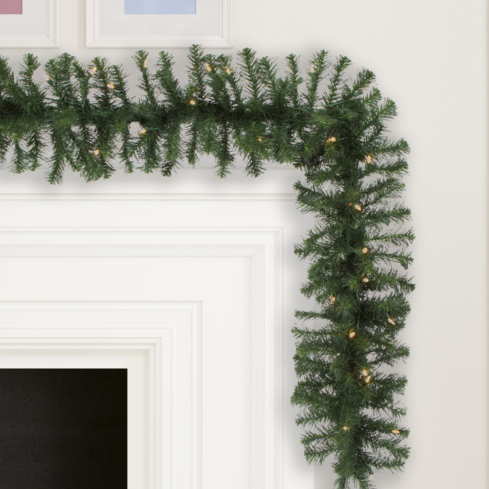 Vickerman 9' Douglas Fir Artificial Christmas Garland Warm White LED Lights