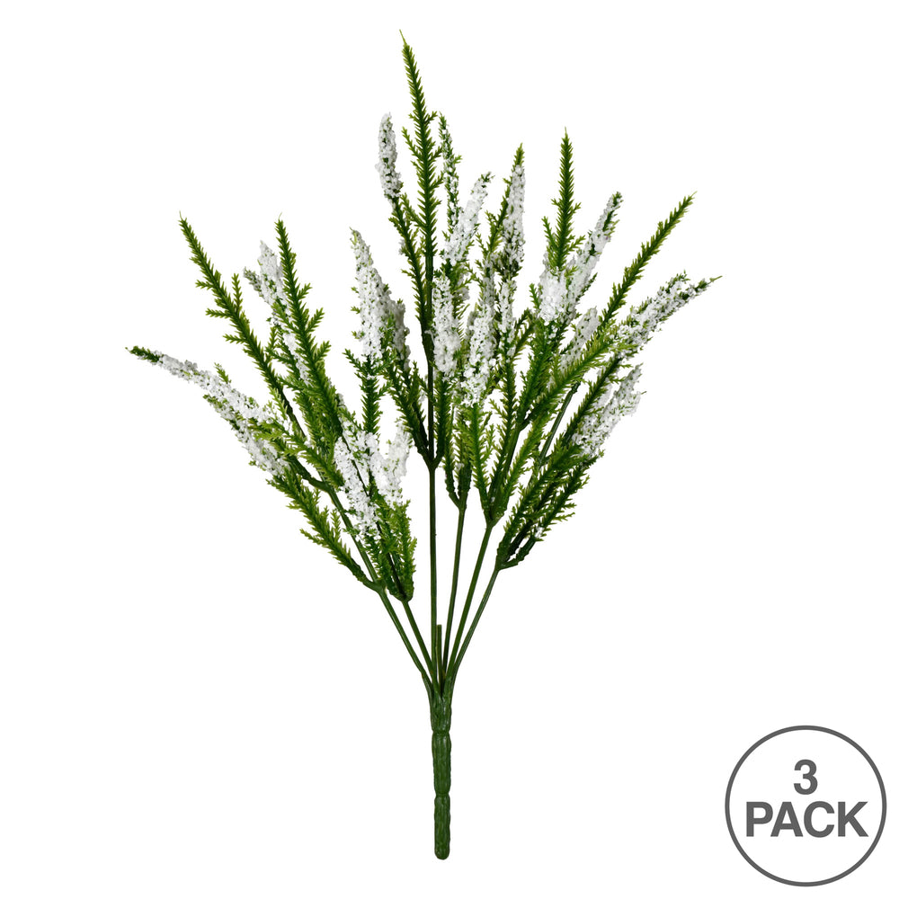 Vickerman 13" Artificial Cream Blazing Star Bush Pack of 3.