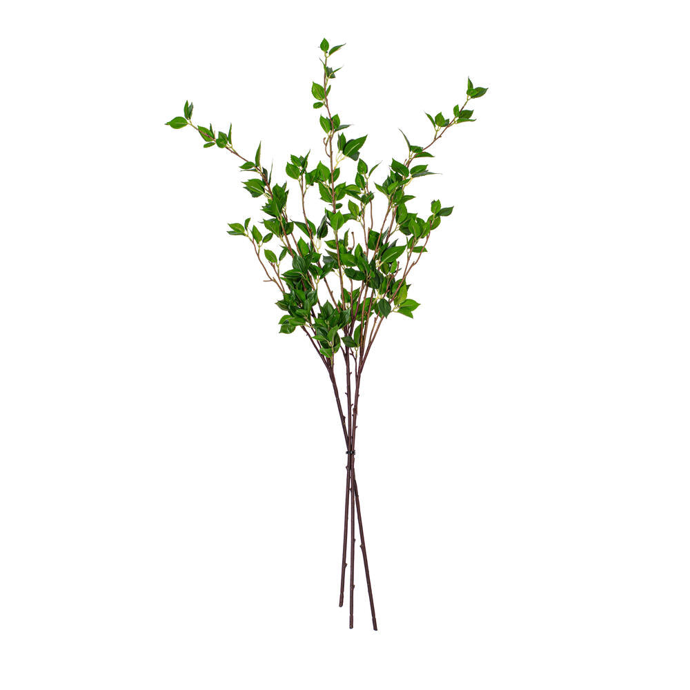 Vickerman 38" Artificial Middle Cherry Leaf spray. Includes 3 sprays per pack.