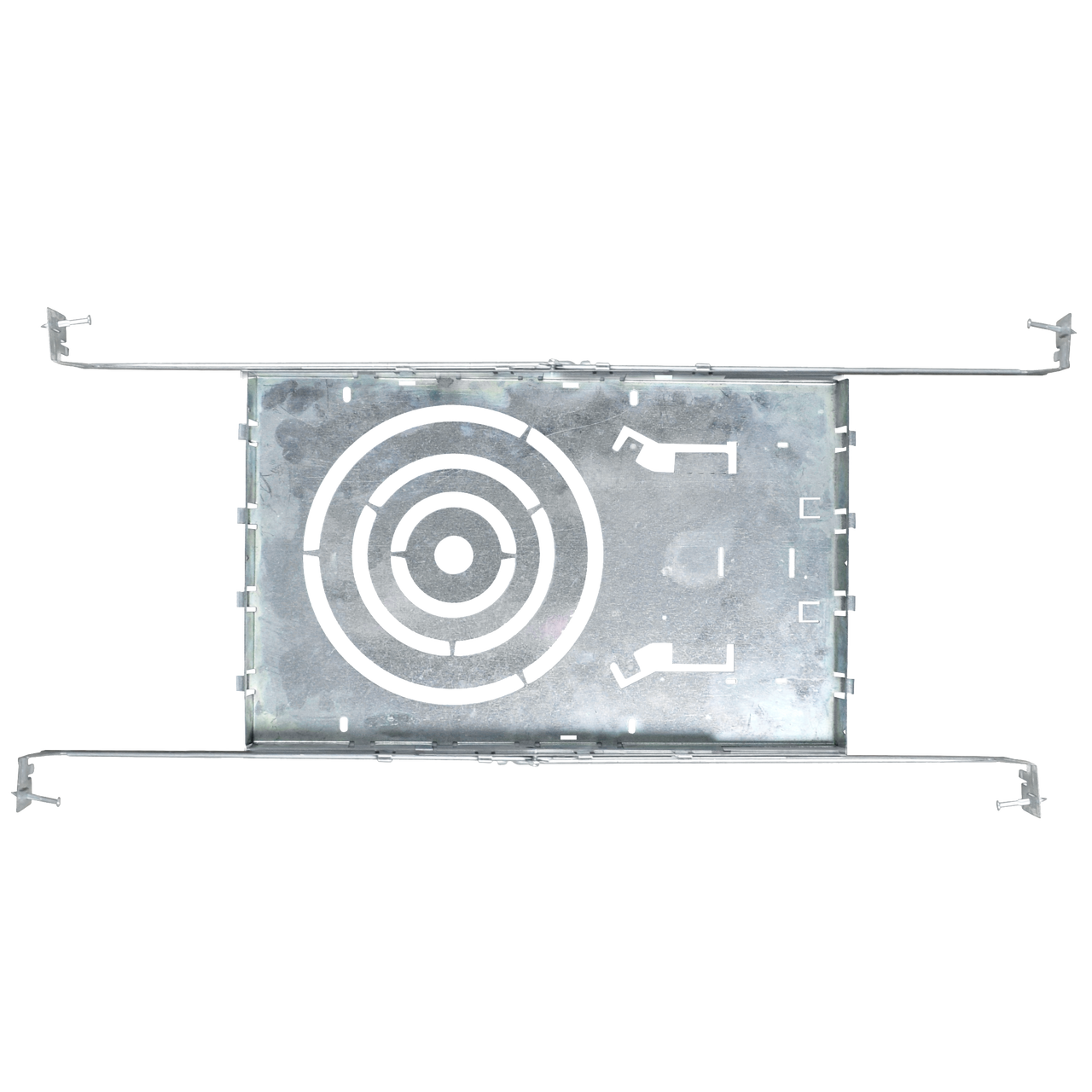 ASD Lighting New Construction Mounting Plate with Round holes 3-4-6inch and Sliding Clips 6pack