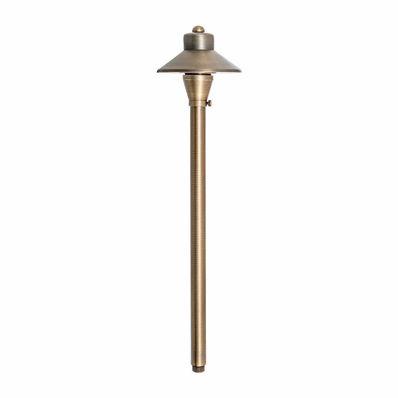 Westgate Area Light, With Integrated LED 3W AC/DC Solid Brass, 3Ft Lead, Bronze, Landscape Lighting , 3W, 200 Lumens, 3000K, Brass Finish