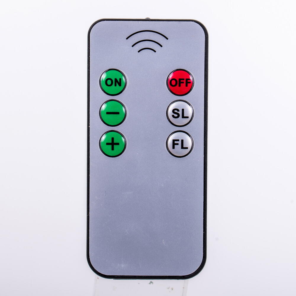 Vickerman 10 Piece 4.25" Tall Clip-on Battery Operated Remote Controlled Candle Lights. Each Candle Light uses 1 AAA Battery and the Remote includes one CR2025 Battery. Remote Functions are Steady On/Off, Slow/Fast Flicker and Dimmer.