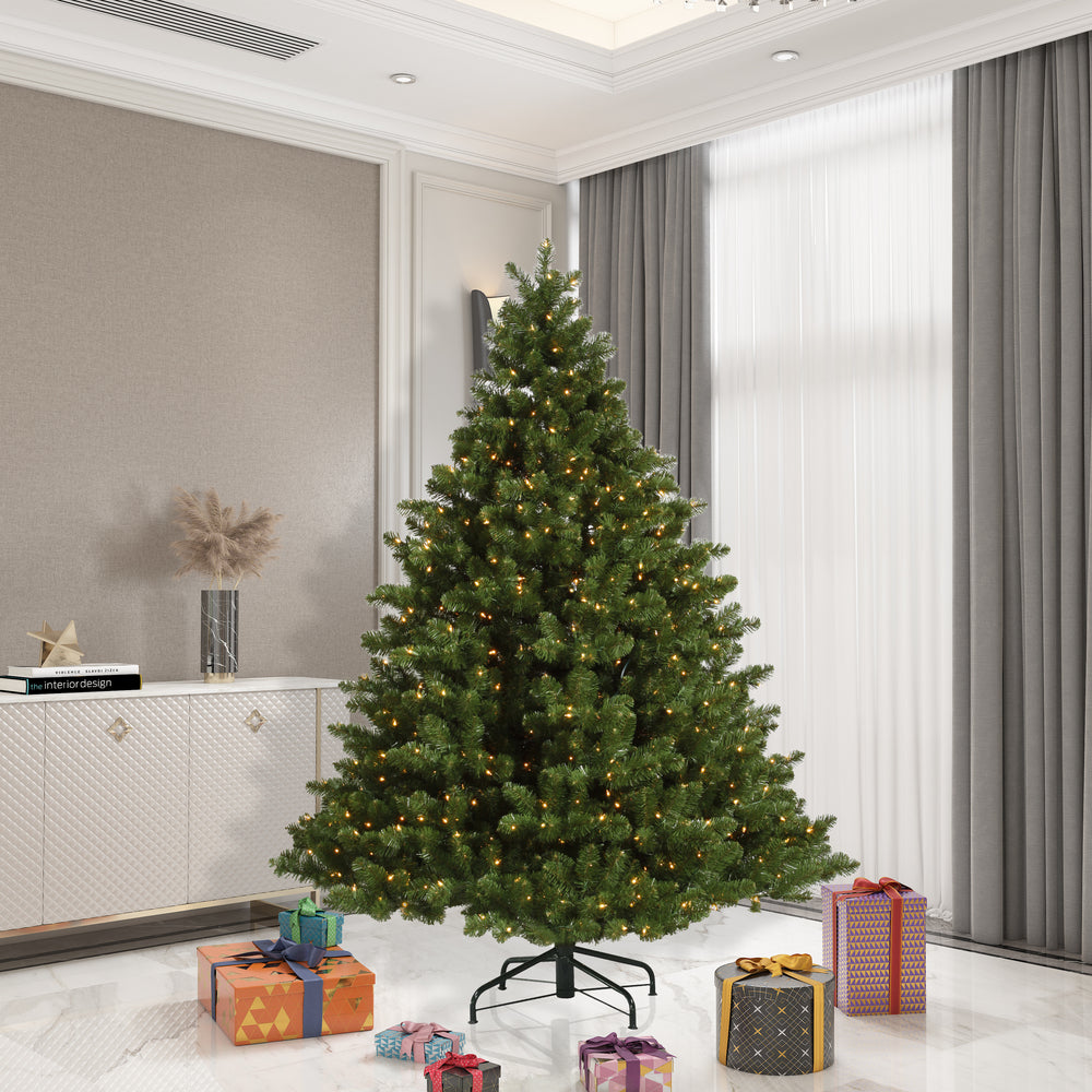 Vickerman 7.5' Grand Teton Artificial Christmas Tree Single Mold Warm White LED Lights