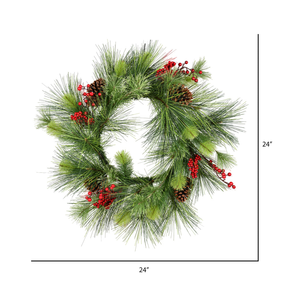 Vickerman 24" Morris Pine Artificial Christmas Wreath Unlit
