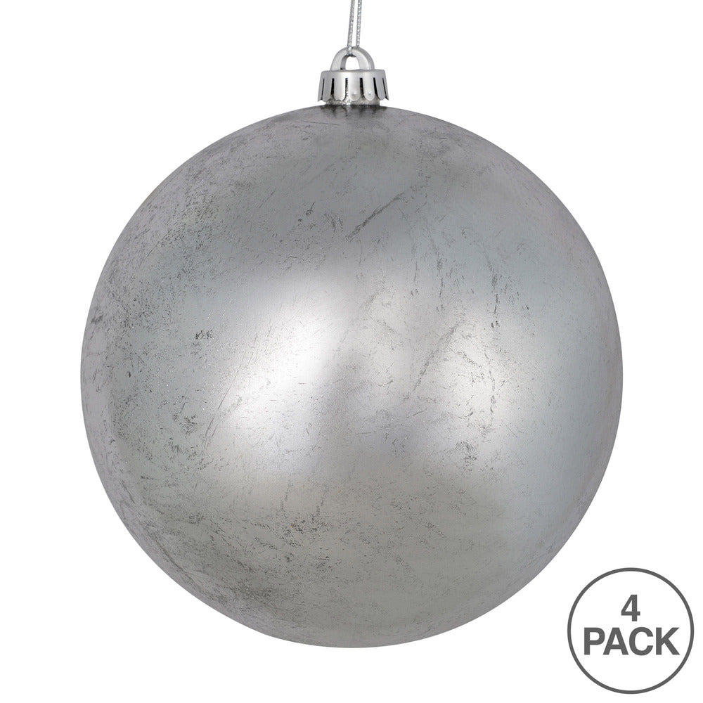 Vickerman 6" Silver Foil Ornament 4 per Bag