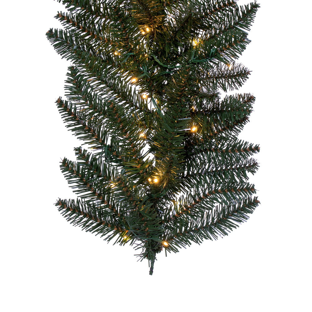 Vickerman 9' x 14" Camdon Fir Artificial Pre-Lit Garland Warm White 3mm Low Voltage LED Lights.