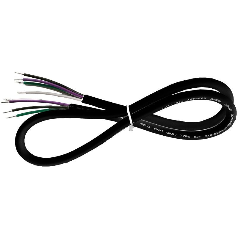 Westgate 6Ft Cord, SJTW 18 AWG 6-Conductor, Black, Commercial Indoor Lighting, Black Finish