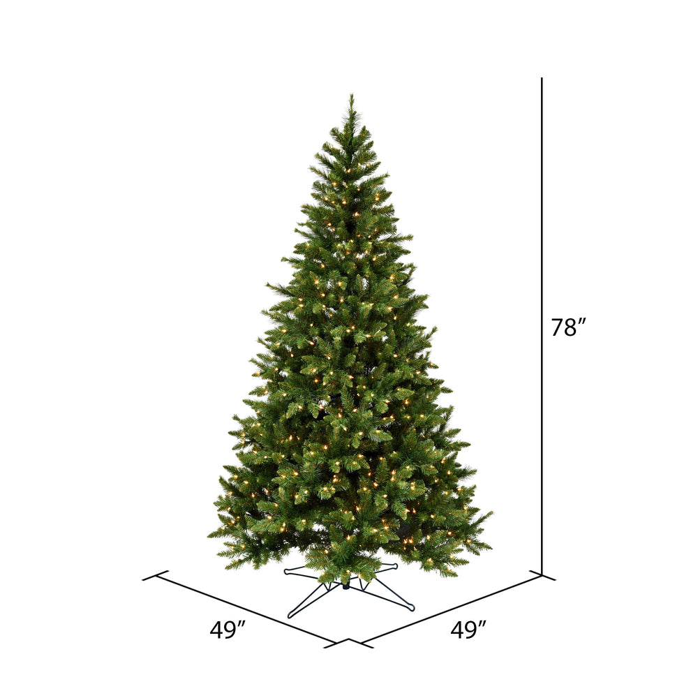 Vickerman 6.5' x 49" Bennington Spruce Artificial Christmas Tree Clear Dura-lit Lights