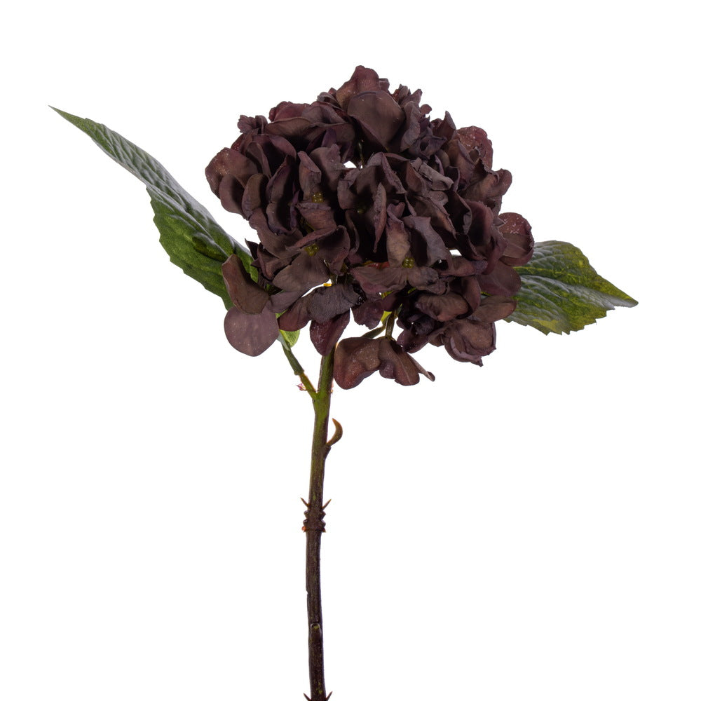 Vickerman 13" Brown Artificial Dried Hydrangea Pick 3 per bag.