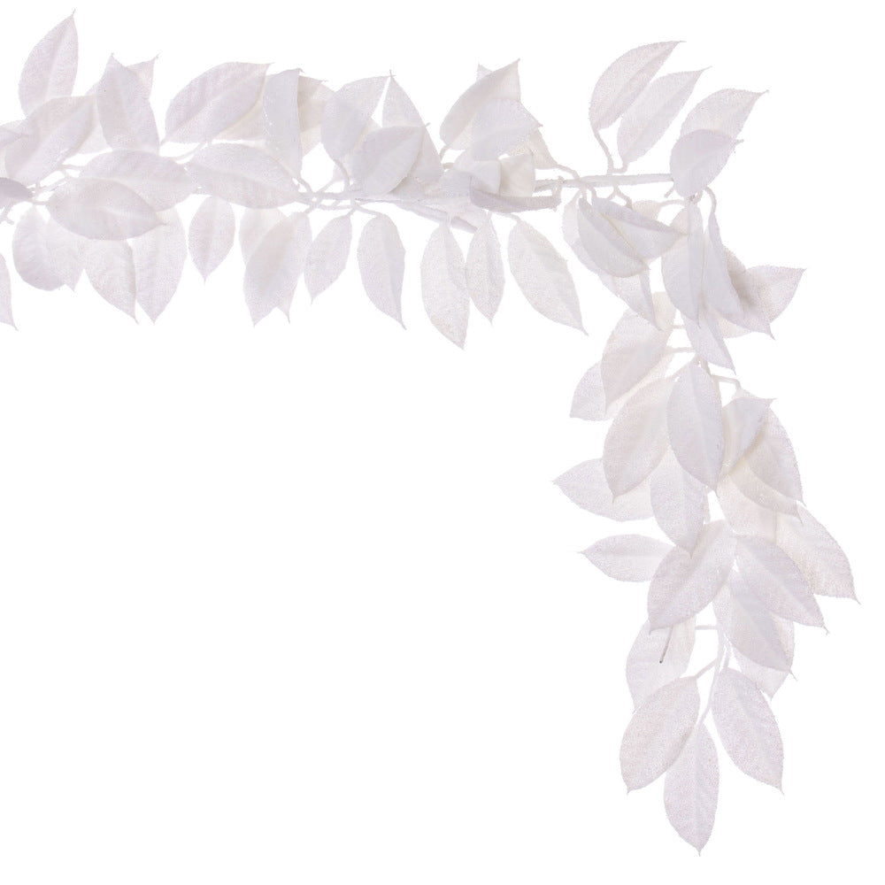 Vickerman 6' White Artificial Gardenia Snowy Garland.