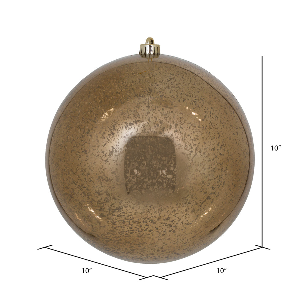 Vickerman 10" Mocha Shiny Mercury Ball Ornament