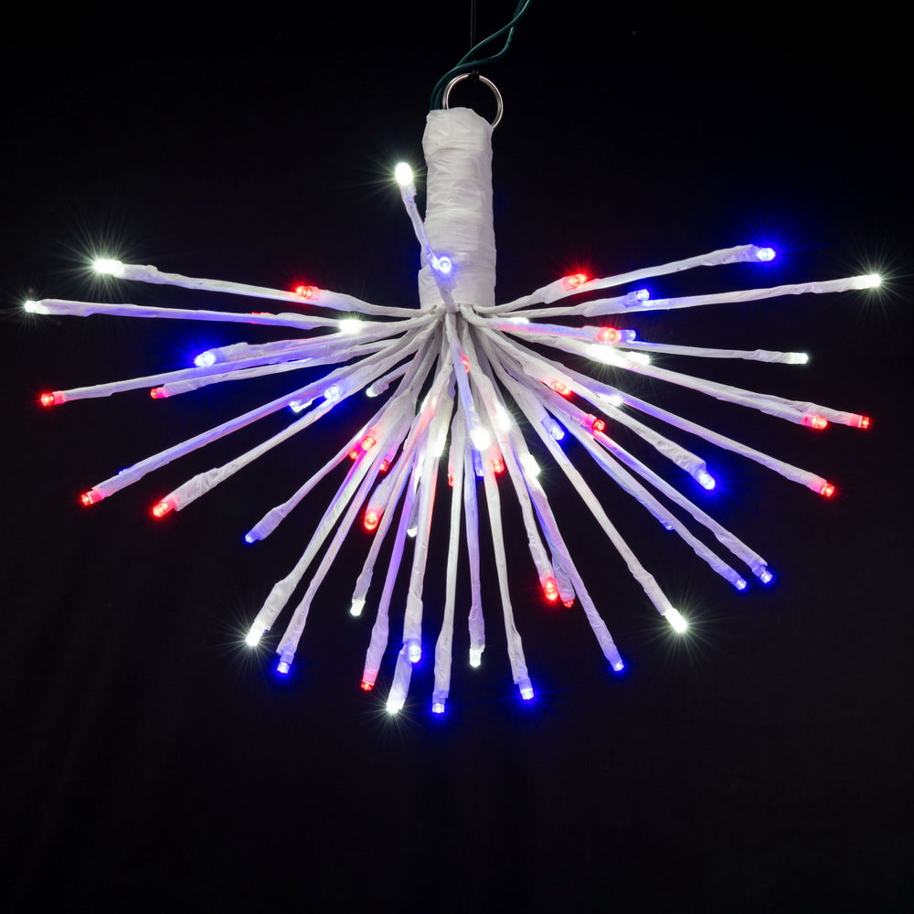 Vickerman 80Lt x 16" White Starburst Blue 5mm LED Lights.