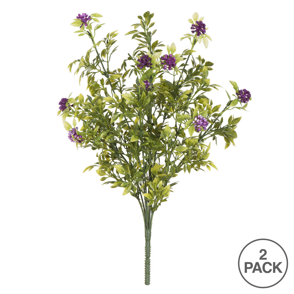 Vickerman 17" Artificial Green Pea Leaf Spray. Includes 2 sprays per pack.