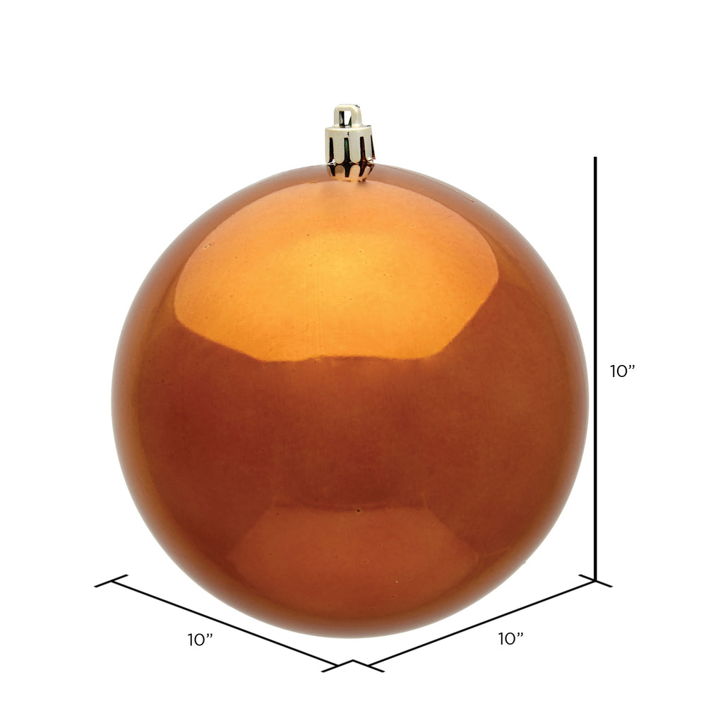 Vickerman 10" Copper Shiny Ball Ornament