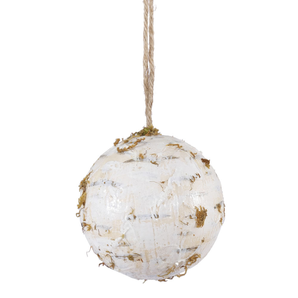 Vickerman 4" Artificial Birch Ball Christmas Ornament