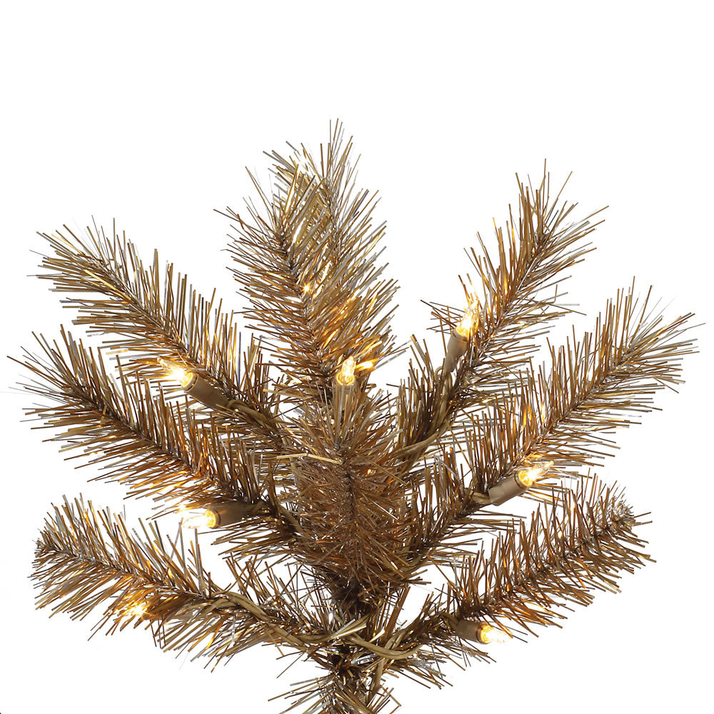 Vickerman 12' Metal Mix Tinsel Artificial Christmas Tree Clear Dura-lit Incandescent Mini Lights