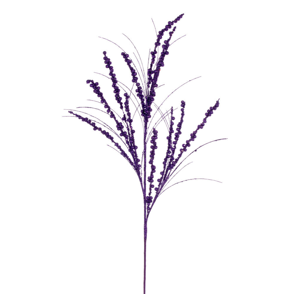 Vickerman 36" Purple Berry Twig Glitter Spray 6 per bag.