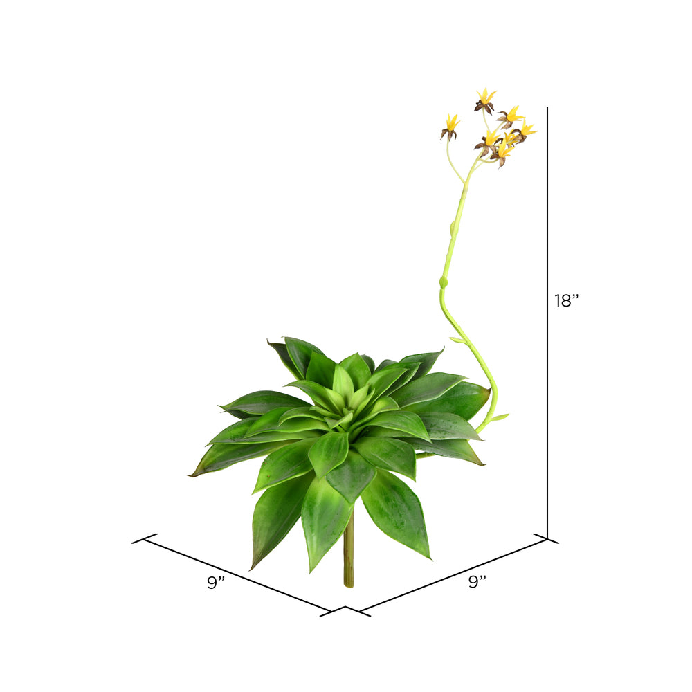Vickerman 18" Artificial Green Succulent Stem.