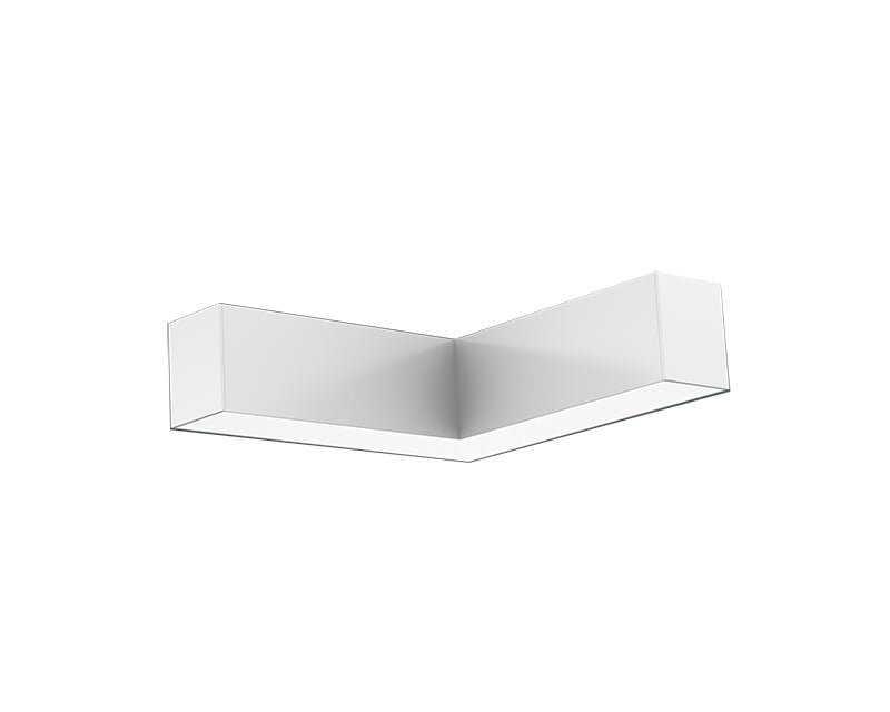 Westgate SCX 2.75In Linear 1-Foot L Section 30K/35K/40K/50K With End Caps, Commercial Indoor Lighting, Sandy White Finish, 0~10V Dimmable