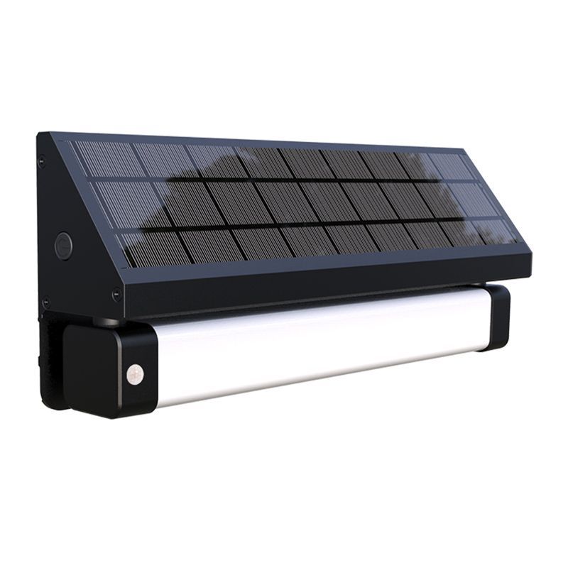 Westgate 1000 Lumens Solar Wall Pack With Bi-Level Sensor Dual-Cct, Landscape Lighting , 8W, 1000 Lumens, 3000K/6000K, Black Finish
