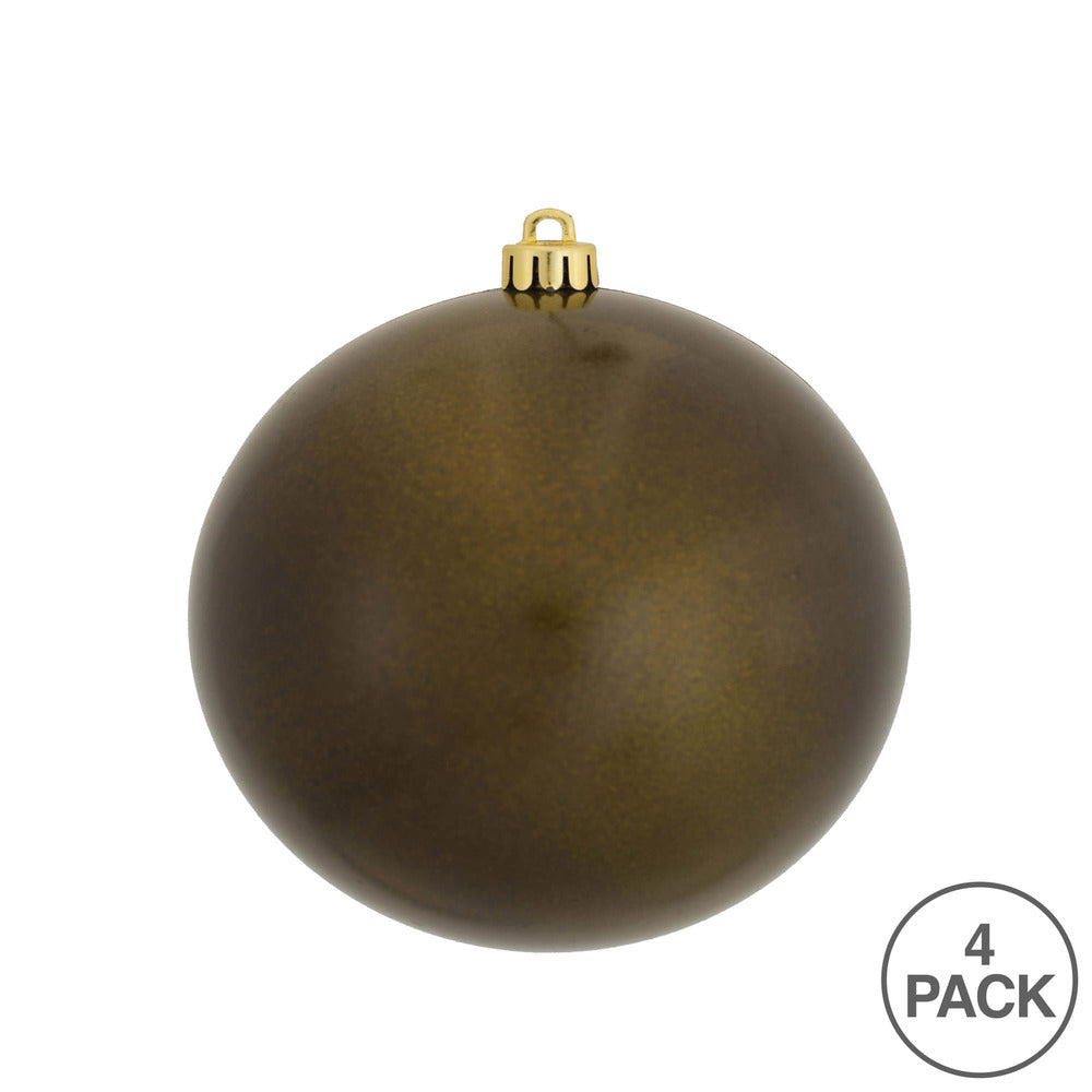 Vickerman 4.75" Olive Candy Ball Ornament 4 per Bag