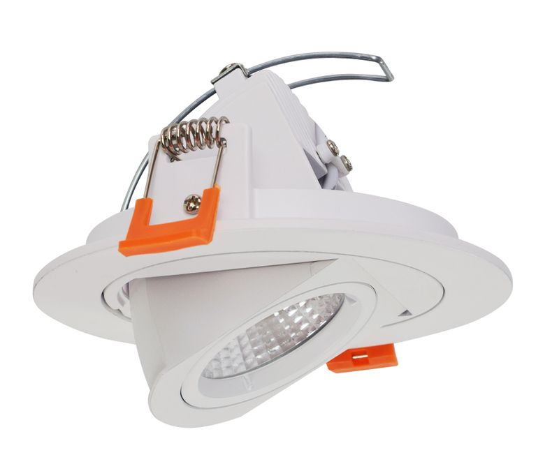 Westgate 4" Round Adjustable Pull-Down Slim Recessed Light, 12W, 700 Lumens, 2700K, Residential Lighting, 12W, 700 Lumens, 2700K, White Finish, Dimmable