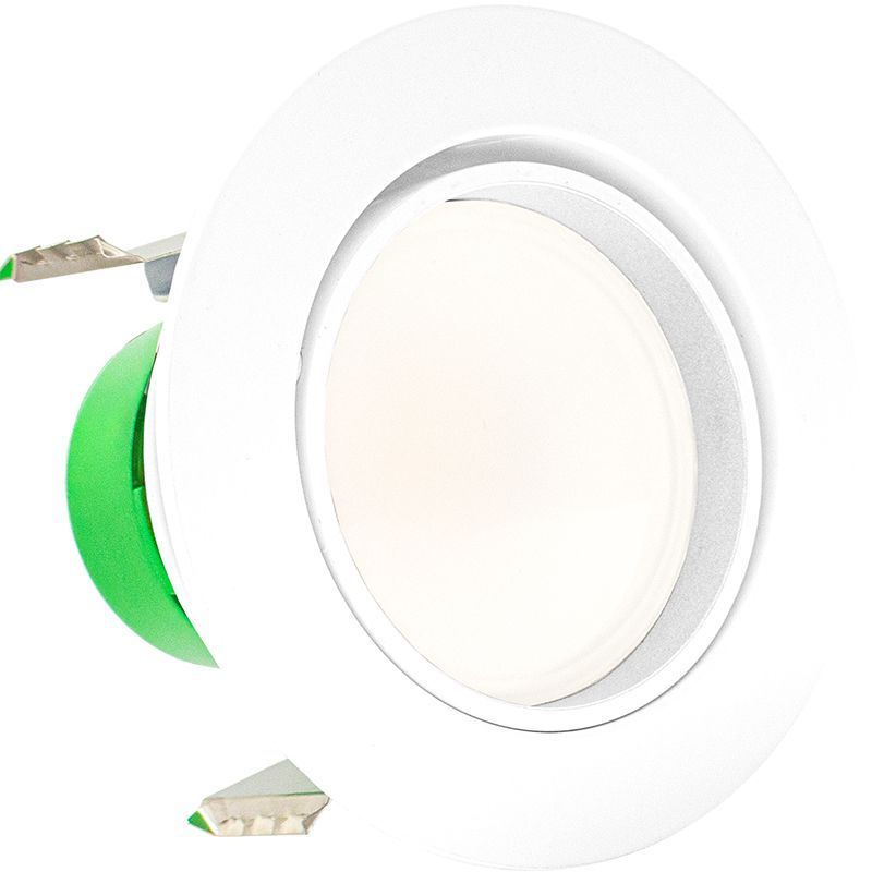 Westgate 4In 8W 650 Lumens Adj. ReceSS Trim 27/30/35/40/50K UL ES JA8, Residential Lighting, 8W, 650 Lumens, 27K/30K/35K/40K/50K, Matte White Finish, Dimmable