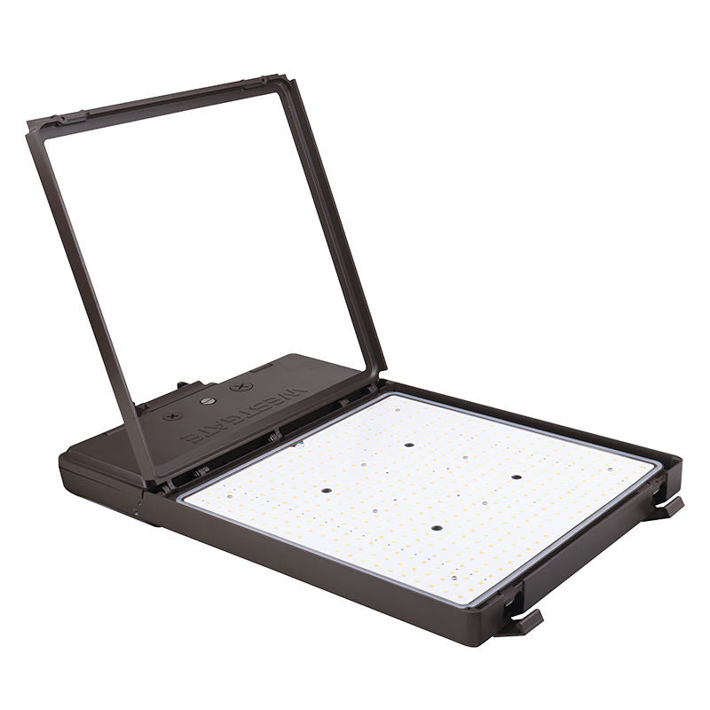 Westgate Maximum-Feature Area Flood 200/250/300W 30/40/50K T3 Rotatable Photocell And Sensor-Ready 480V, Outdoor Lighting, 200W/250W/300W, 145 Lumens/W, 30K/40K/50K, Bronze Finish, 0-10V