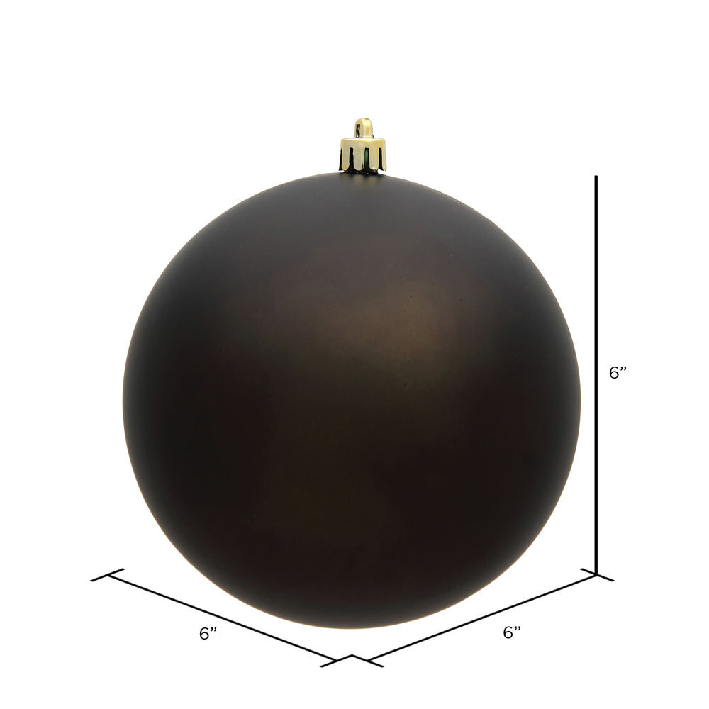 Vickerman 6" Gunmetal Matte Ball Ornament 4 per Bag